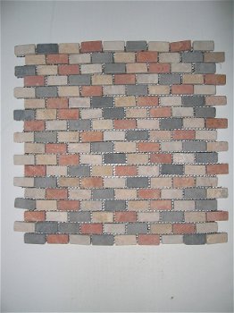 Mozaïek bricks matjes voor wanden 30x30 - 4