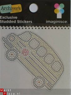 OPRUIMING: imaginisce studded stickers schoolbus