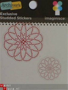 OPRUIMING: imaginisce studded stickers flower swirl