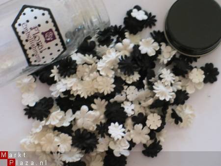 floral embellishments sweet&sassy black&white - 1