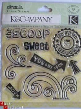 OPRUIMING: K&Company clear stamp citronella - 1