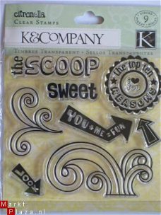 OPRUIMING: K&Company clear stamp citronella