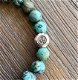 Turquoise armband met Aum symbool - 3 - Thumbnail