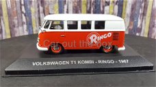 VW Volkswagen t1 Kombi RINGO 1967 rood  1:43 Atlas