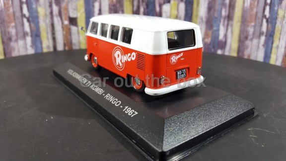 VW Volkswagen t1 Kombi RINGO 1967 rood 1:43 Atlas - 3