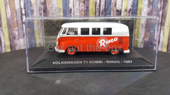 VW Volkswagen t1 Kombi RINGO 1967 rood 1:43 Atlas - 4