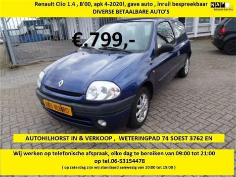 Renault Clio - 1.4 RT , DIVERSE BETAALBARE AUTO'S , OOK GOEDKOPE INRUL OCCASIONS - 1