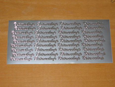 Stickervel --- TEKSTEN --- Beterschap --- Geen nummer --- ZILVER - 1