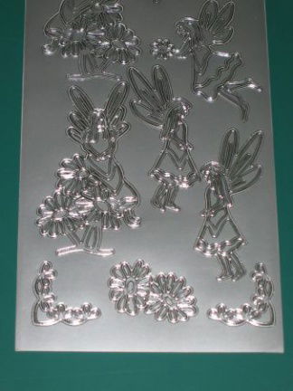 Stickervel --- ELFEN / ELFJES --- Nr. 1564 --- DIVERSE AFBEELDINGEN --- ZILVER - Afbeelding 3