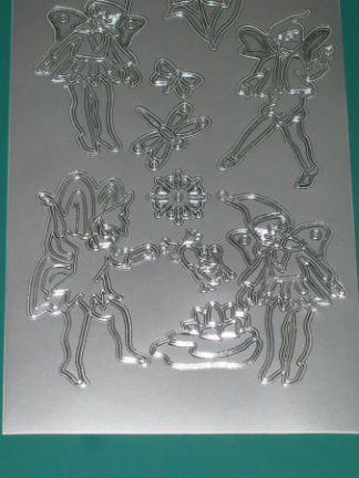 Stickervel --- ELFEN / ELFJES --- Nr. 1563 --- DIVERSE AFBEELDINGEN --- ZILVER - Afbeelding 3