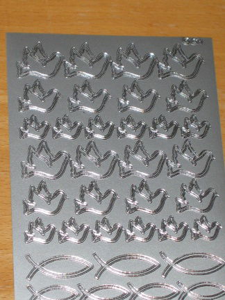 Stickervel --- DIEREN --- VOGELS en VISJES --- Nr. 211 --- ZILVER - Afbeelding 2
