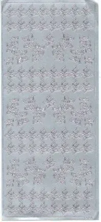 Stickervel --- DIEREN --- VLINDERS (ook in lijntjes) --- nr 1898 --- ZILVER - nr. 1