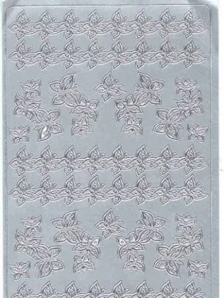 Stickervel --- DIEREN --- VLINDERS (ook in lijntjes) --- nr 1898 --- ZILVER - Afbeelding 2