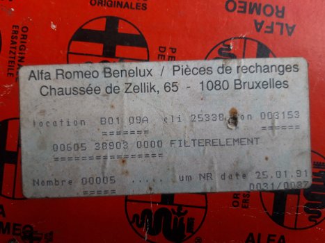 Alfa Romeo 33 (88-92) Luchtfilter 60538903 NOS - 5