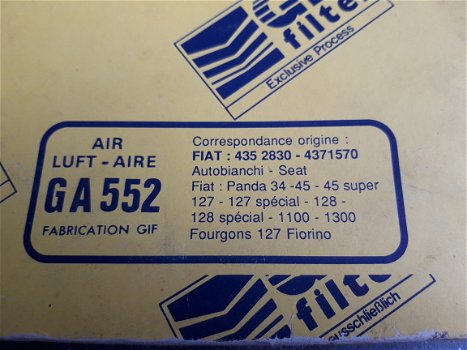 Fiat Seat Autobianchi Alfa Romeo Luchtfilter GIF GA552 NOS - 4