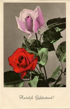 Hartelijk gefeliciteerd, rozen