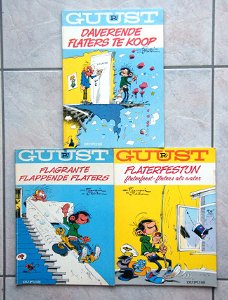 3 Stripboeken van Guust Flater