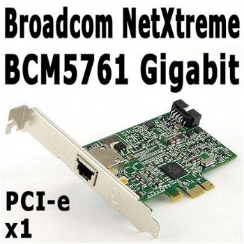 HP Broadcom NetXtreme BCM5761 Gigabit PCI-e Network Card - 1