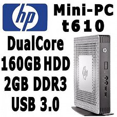 HP t610 Mini-PC Dual-Core 1.65Ghz | 160GB HDD | USB3 | SATA