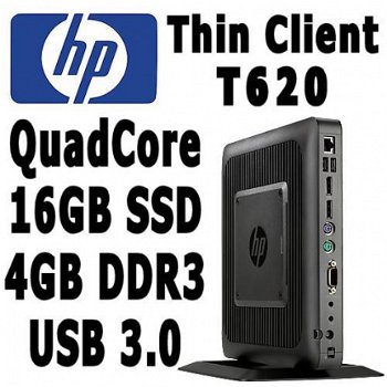 HP t620 Mini-PC QuadCore 1.5Ghz 4GB 16GB SSD | Wifi | W7 W10 - 2