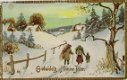 Gelukkig Nieuw Jaar, winterlandschap - 1 - Thumbnail
