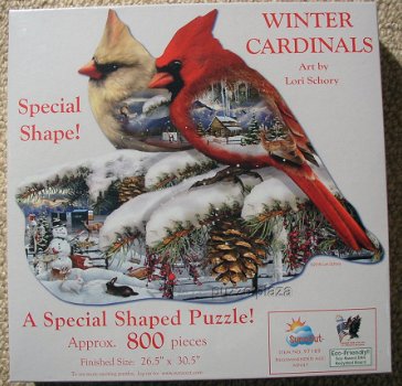 SunsOut - Winter Cardinals - 800 Stukjes Nieuw - 2