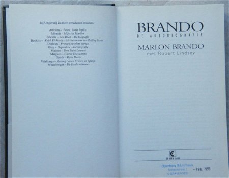 Autobiografie Marlon Brando - 2