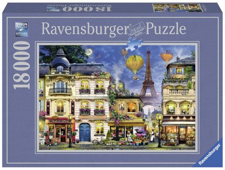 Ravensburger - Avondwandeling door Parijs - 18000 Stukjes Nieuw - 2