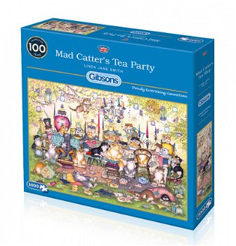 Gibsons - Mad Catter's Tea Party - 1000 Stukjes Nieuw - 2