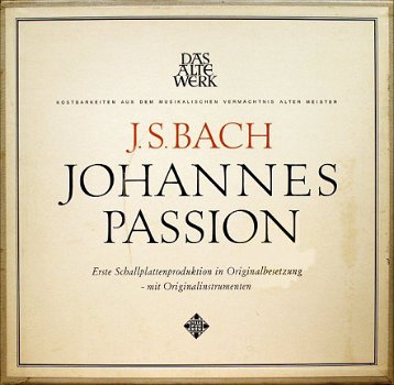 3LP - BACH Johannes Passion Das Alte Werk - 0