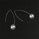 design earrings wit parel en zilver oorbellen mooi voor de bruid 1001oorbellen - 1 - Thumbnail