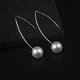 design earrings wit parel en zilver oorbellen mooi voor de bruid 1001oorbellen - 3 - Thumbnail