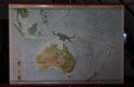 Schoolkaart van het werelddeel Australie met Oceanië en Indonesië.. - 1 - Thumbnail