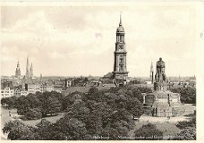 Hamburg, Michaeliskirche und Bismarckdenkmal