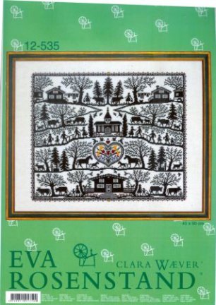 EVA ROSENSTAND GROOT BORDUURPAKKET MERKLAP ZWART/WIT 535 - nr. 1