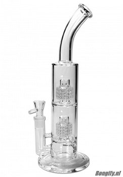 'Blaze Glass' 2x Drum Percolator Bong - 1