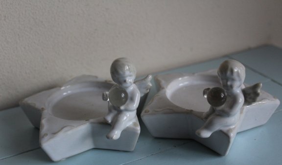 2 waxinehouders met engeltjes - Afbeelding 5
