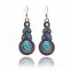 1001 oorbellen india zilver met turquoise steen - 1 - Thumbnail