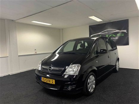 Opel Meriva - 1.4-16V Temptation 2008 Zwart Hoge Instap Airco APK 2019 NAP - 1