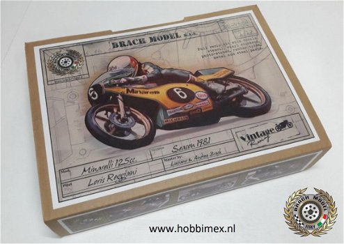 Brach Vintage Racing , high quality resin motorfiets bouwdozen in schaal 1 op 12 - 2