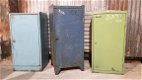 Industriekast metaal Vintage locker klein Ex-werkkast oud Fabriekskasten - 5 - Thumbnail