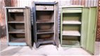 Industriekast metaal Vintage locker klein Ex-werkkast oud Fabriekskasten - 6 - Thumbnail