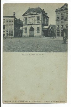 Oude ansichtkaart Gouda: Stadswaag