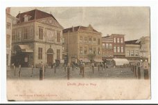 Oude ansichtkaart ; Gouda, Markt en Waag