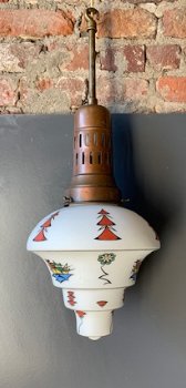 Mooie oude hanglamp...65 cm... - 2