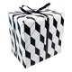 Cadeaupapier inpakvellen zwart wit ruit 30x50cm 4 vellen cadeau papier - 1 - Thumbnail
