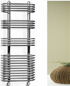 Sanifun design badkamerradiator Simona Chroom 1200 x 500