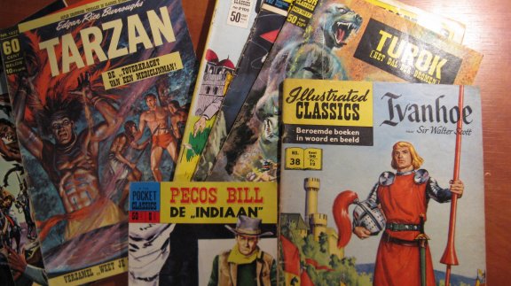 Stripboeken (8x) uit de jaren 60; 38;2005;2012;1227;2105;602;1817;1716 - 1