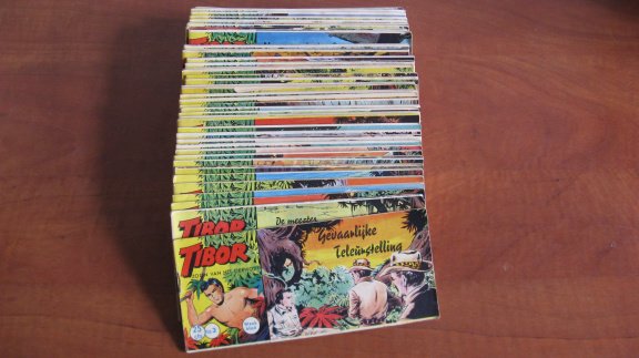 Oude Lilliput stripboeken: Tibor zoon van het oerwoud. 43 stuks...1962/63 - 2