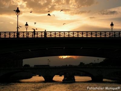 Fotokaart Zonsondergang Parijs (Stad02) - 1